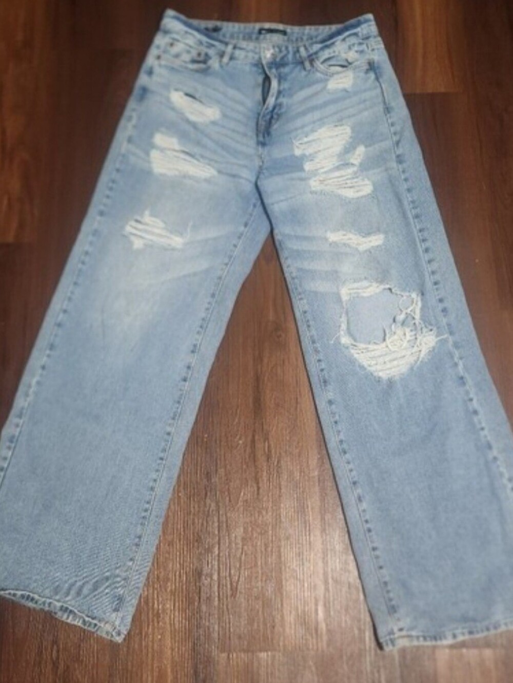 Bluenotes Light Blue Distressed Boyfriend Jeans